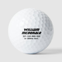 Personalised Name Golf Balls Template SCI-FI 7