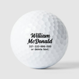 Personalised Name Golf Balls Template SCRIPT 20