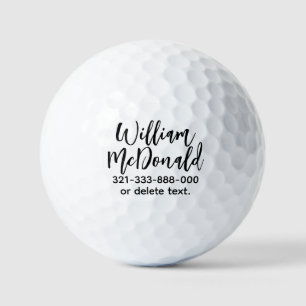 Personalised Name Golf Balls Template SCRIPT 26