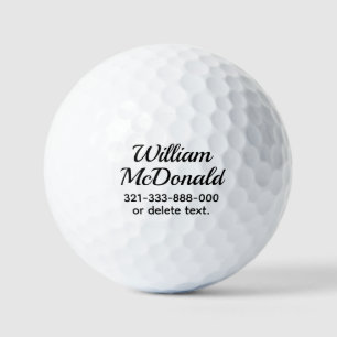 Personalised Name Golf Balls Template SCRIPT 28