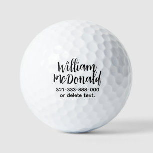 Personalised Name Golf Balls Template SCRIPT 31