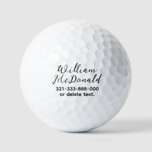 Personalised Name Golf Balls Template SCRIPT 43