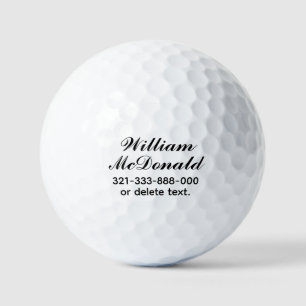 Personalised Name Golf Balls Template SCRIPT 8