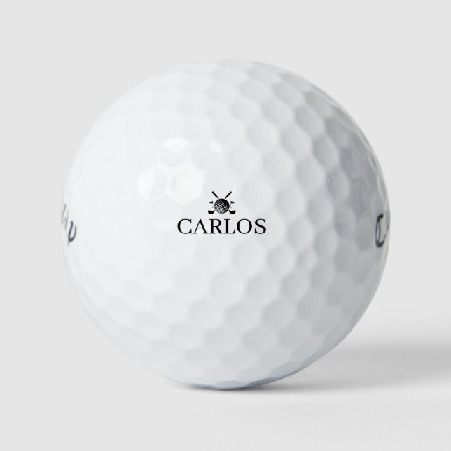 Personalised Name Golf Clubs Balls (Front)
