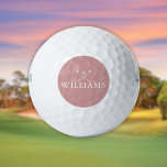Personalised Name Golf Clubs Dusty Rose Pink Golf Balls<br><div class="desc">Personalise the name in classic typography to create a unique golf gift and keepsake for any golfer. Designed by Thisisnotme©</div>