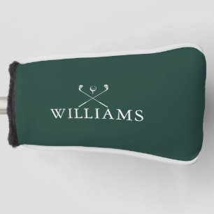 Personalised Name Golf Clubs Emerald Green Head Cover