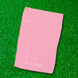 Personalised Name Golf Clubs Feminine Pink Golf Towel<br><div class="desc">Personalise the name in classic typography to create a unique golf gift and keepsake for any golfer. Designed by Thisisnotme©</div>