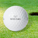 Personalised Name Golf Clubs  Golf Balls<br><div class="desc">Personalise the name in classic typography to create a unique golf gift and keepsake for any golfer. Designed by Thisisnotme©</div>