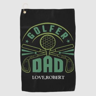 Personalised Name Golfer Dad Golf Towel