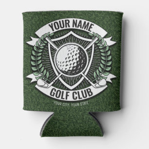 Personalised NAME Golfer Golf Club Turf Clubhouse  Can Cooler