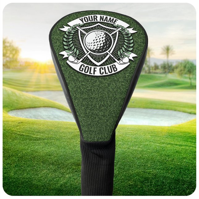 Personalised NAME Golfer Golf Club Turf Clubhouse Head Cover (Creator Uploaded)
