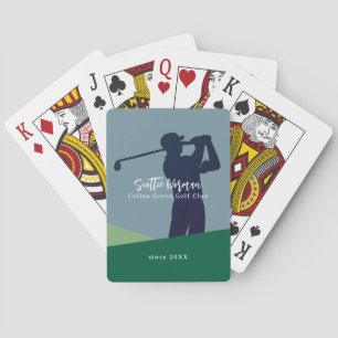 Personalised Name Golfer Poker Playing Cards