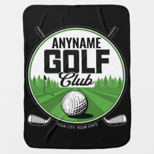 Personalised NAME Golfing Pro Golf Club Player Baby Blanket