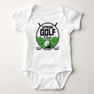 Personalised NAME Golfing Pro Golf Club Player  Baby Bodysuit