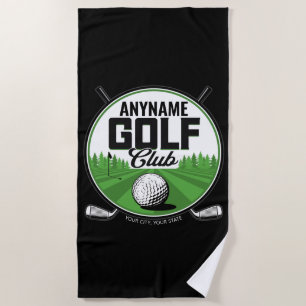 Personalised NAME Golfing Pro Golf Club Player  Beach Towel
