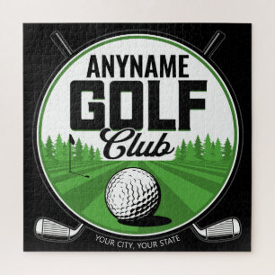 Personalised NAME Golfing Pro Golf Club Player   Jigsaw Puzzle