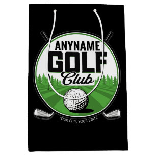 Personalised NAME Golfing Pro Golf Club Player   Medium Gift Bag