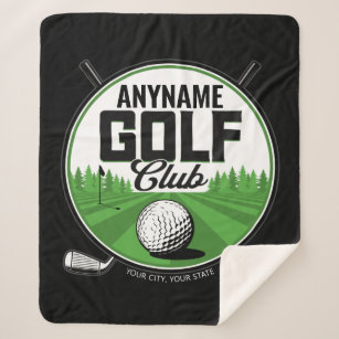 Personalised NAME Golfing Pro Golf Club Player  Sherpa Blanket