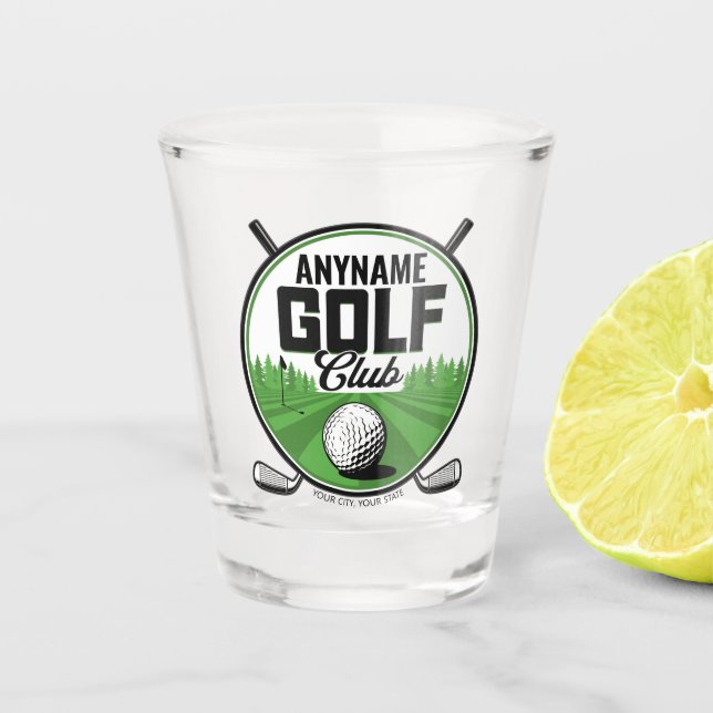 Personalised NAME Golfing Pro Golf Club Player  Shot Glass (Front)