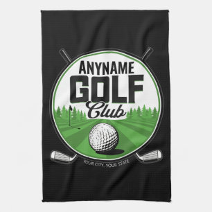 Personalised NAME Golfing Pro Golf Club Player   Tea Towel