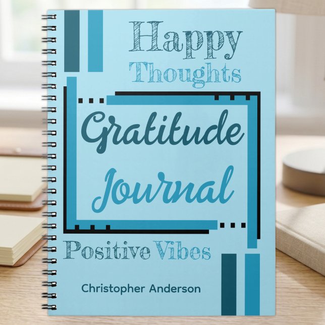 Personalised name gratitude journal blue (Creator Uploaded)