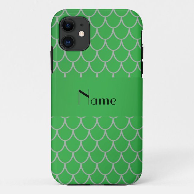 Personalised name green dragon scales Case-Mate iPhone case (Back)