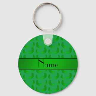 Personalised name green green pickles key ring