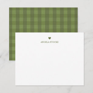 Personalised Name Green Heart Card