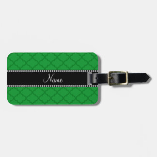 Personalised name Green moroccan Luggage Tag