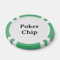 Personalised Name Green Poker Chip