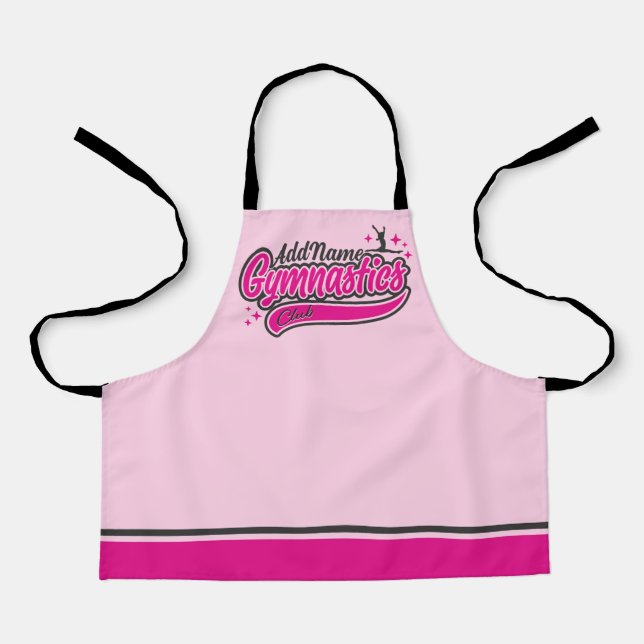 Personalised NAME Gymnast Split Leap Gymnastics Apron (Front)