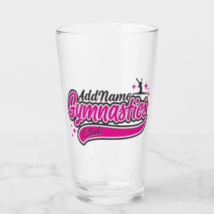 Personalised NAME Gymnast Split Leap Gymnastics  Glass