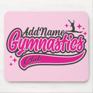 Personalised NAME Gymnast Split Leap Gymnastics Mouse Pad