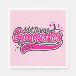 Personalised NAME Gymnast Split Leap Gymnastics Napkin