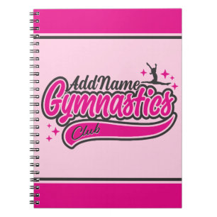 Personalised NAME Gymnast Split Leap Gymnastics  Notebook