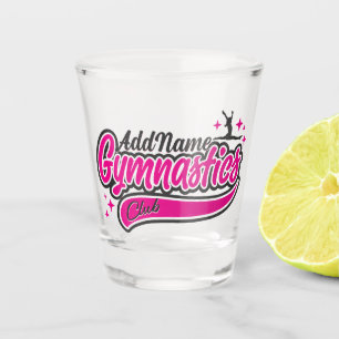 Personalised NAME Gymnast Split Leap Gymnastics  Shot Glass