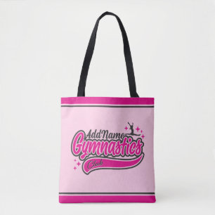 Personalised NAME Gymnast Split Leap Gymnastics Tote Bag