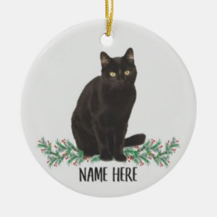 Personalised Name Havana Cat Black Gifts 2022 Chri Ceramic Tree Decoration