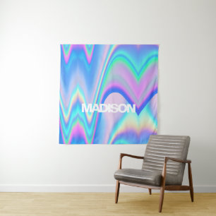 Personalised Name Holographic Wave Tapestry