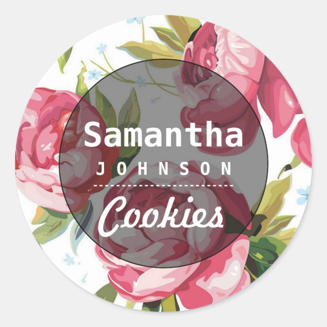 Personalised Name Homemade Cookies | Bakery Labels (Front)
