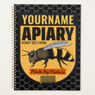 Personalised NAME Honey Bee Apiary Beehives Farm Planner