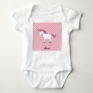Personalised name horse baby bodysuit