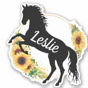 Personalised name horse donkey silhouette Sticker 