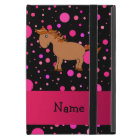 Personalised name horse pink polka dots