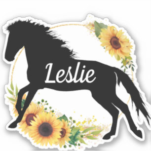 Personalised name horse silhouette Sticker 