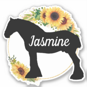 Personalised name horse silhouette Sticker 
