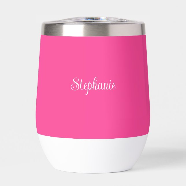 Personalised Name Hot Pink Script Monogram (Front)