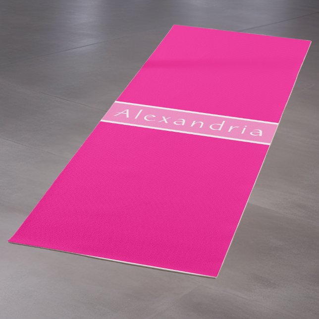 Personalised Name Hot Pink Yoga Mat (Creator Uploaded)