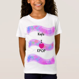Personalised name I Love K-pop T-Shirt