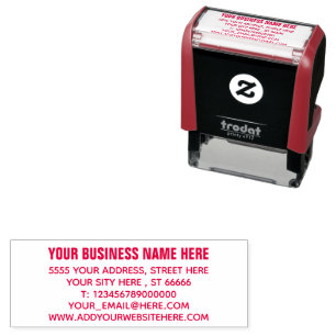 Personalised Name Info Address Self-inking Stamp